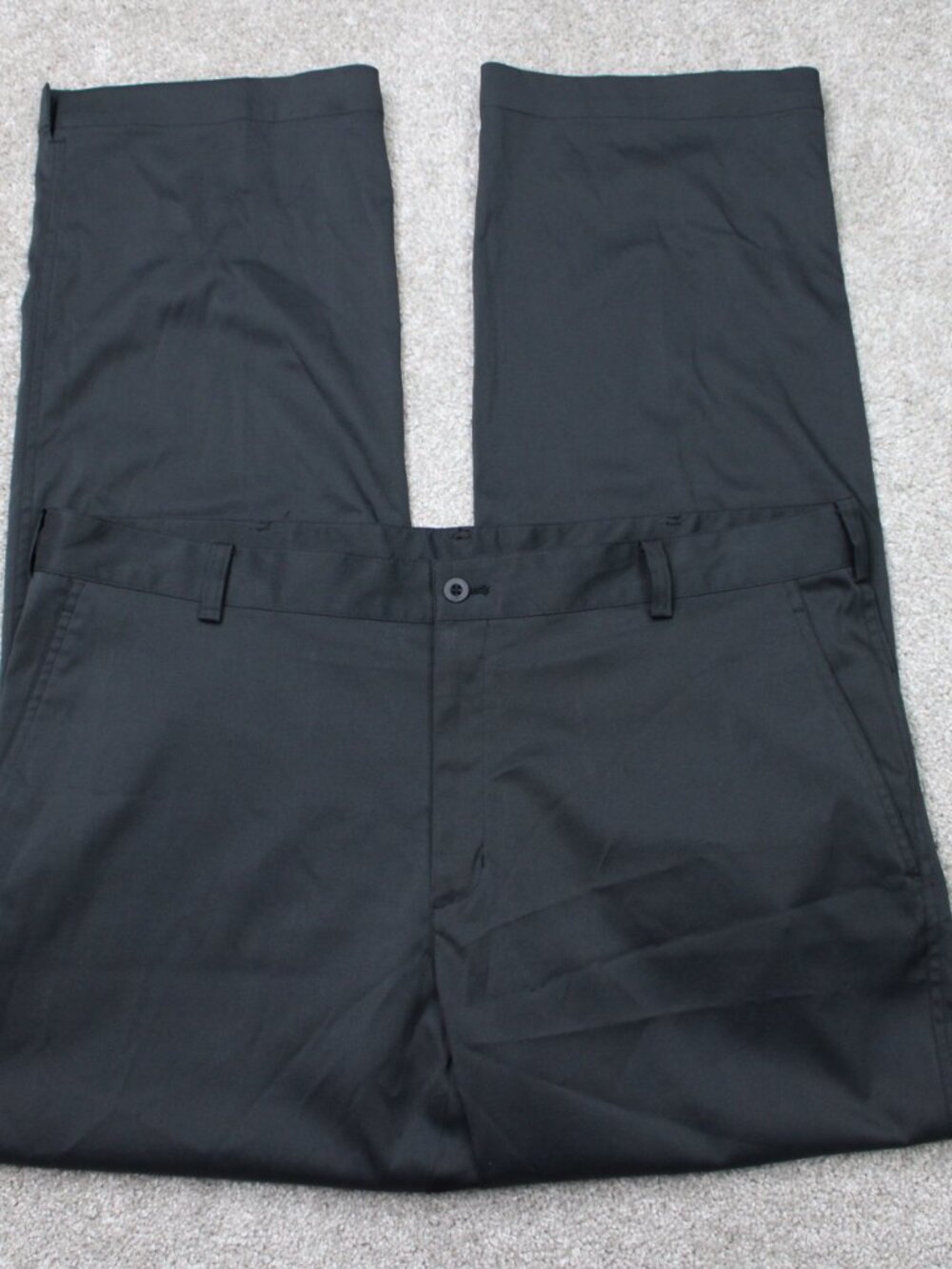 Nike Golf Pants Mens 38x32 Black Dri-Fit Tech Flat Front Polyester Stretch